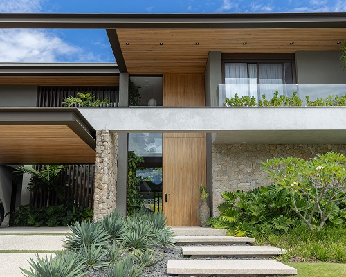 fachada projeto residencial contemporaneo casa ype valinhos sao paulo